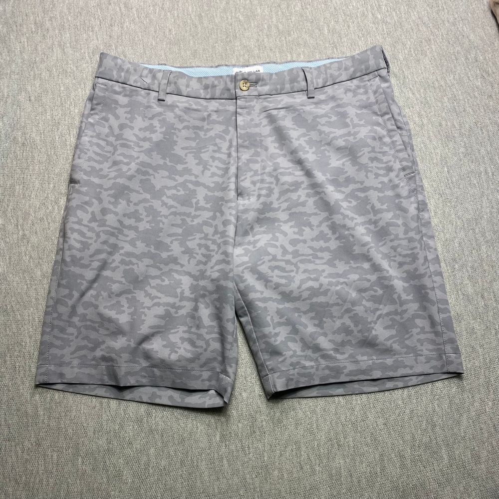 Peter Millar Grey Camo Golf Shorts 34 Salem Performance Athletic Casual Preppy